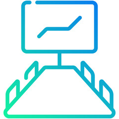 Wall Mural - meeting room gradient line icon