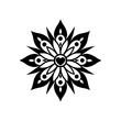 © Puspa - Decorative floral mandala with heart center on transparent background