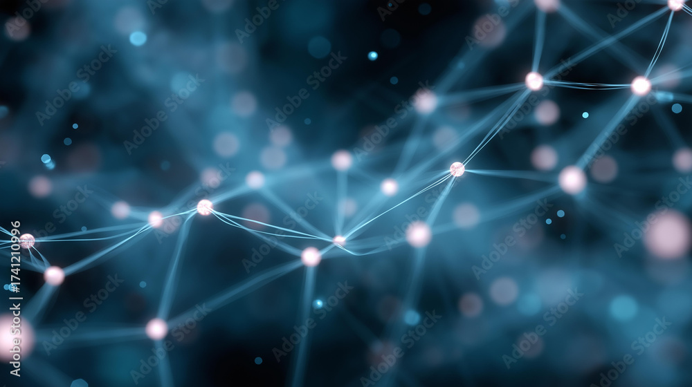 Interconnected digital nodes in a network, medical breakthrough in ...