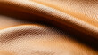 © Lazarenko O. - Brown Leather Texture with Natural Grain and Folds Close-Up