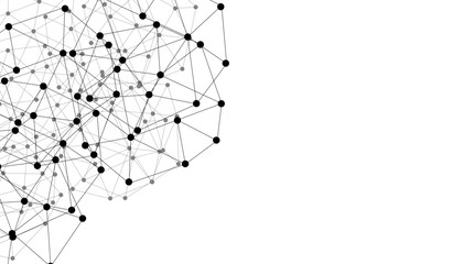 Abstract technology dot and line connection digital hi tech design concept background. Space for text. Vector illustration
