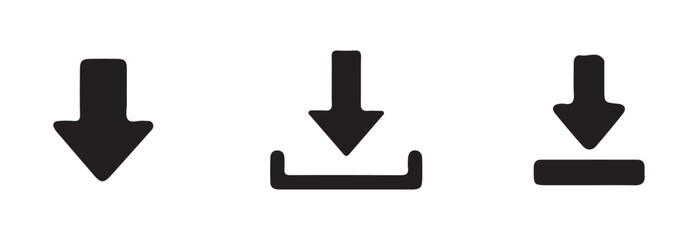 Download icon set, software download icon, save file icon, files download icons symbol,   vector illustration EPS 10.