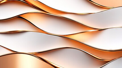 Wall Mural -   A zoomed-in image of a gold and white wallpaper featuring a curved pattern at its upper edge