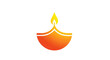 © kopi - Traditional Indian Diya Oil Lamp with a Bright Flame.