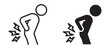 © Masuda Akthar - Backache icon set, vector illustration .