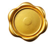 © msdvect - Golden wax seal isolated on transparent background