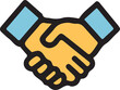© Ahmed Bin Nazmul - Modern handshake icon representing partnership and agreement