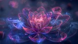 Ethereal lotus blossom with soft light and magical atmosphere in dreamy colors