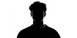 © Naim - Intriguing silhouette of a young man against a stark white backdrop showcasing dramatic lighting and anonymity
