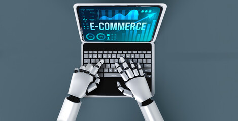 Wall Mural - E-commerce data software provide modish dashboard for sale analysis to the online retail business