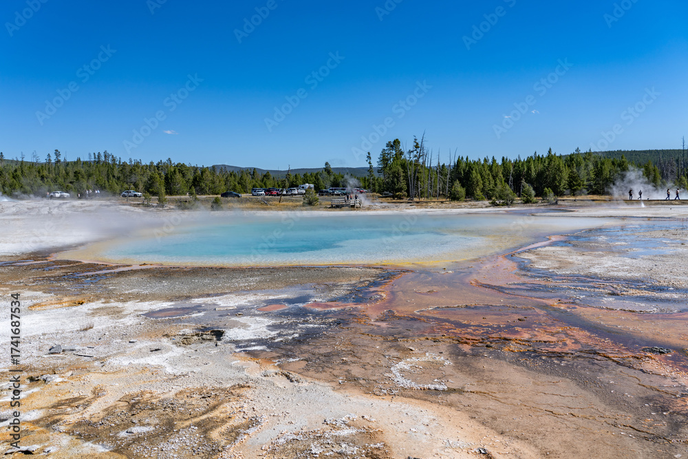 Black Sand Basin is one of a grouping of geothermal hot springs and ...