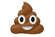 © Michael - Brown pile of poo emoji with a big smile and big eyes, presenting a cheerful and humorous concept on a transparent background