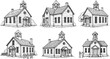 © Anomal - Vintage Hand-Drawn Schoolhouse Illustration: Historic Engraved Vector for Education, Learning, Building, T-Shirt Design.