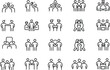 © Sadekin - Business people and family icons set vector illustration