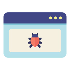 website bug flat icon
