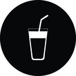 © ziaur - Simple white drink icon in black circle