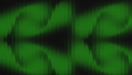 Wall Mural - Green wave distortion abstract background with digital texture and mirrored gradient flow. Modern tech-inspired motion art with smooth curves and energy light effect. Perfect for web, print, 