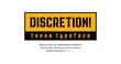© Haqqani Slab - Discretion: Distressed alphabet uppercase font set design. Vector illustration typography grunge style. Fonts design.