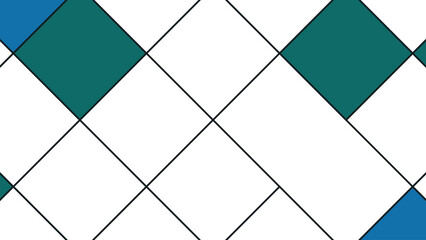 Abstract geometric pattern with diamonds and lines background white teal blue modern minimalist shape design texture tile contemporary