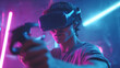 © Osadchyi_I - Man immersed in virtual reality gaming experience