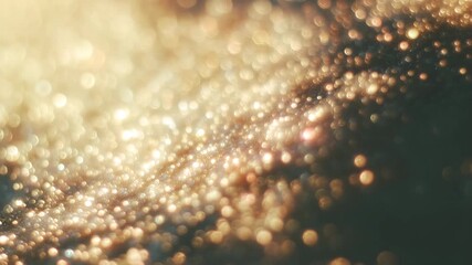 abstract background of christmas lights, golden lights, bokeh