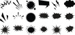 © stock Alom - Collection of Black Comic Book Style Explosion and Speech Bubble Graphics