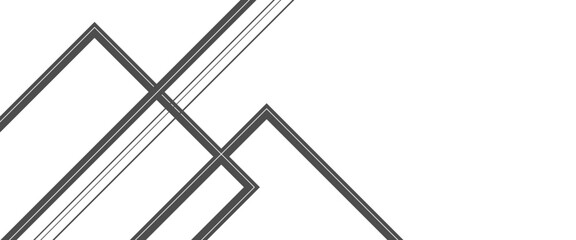 Wall Mural - Vector abstract line design with minimal style geometric shapes