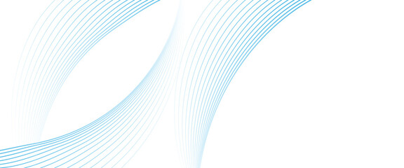 Wall Mural - Vector modern blue wave curves line for banner design