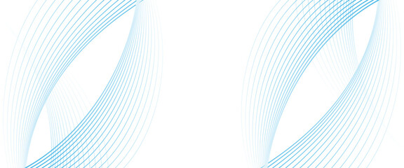 Wall Mural - Vector modern blue wave curves line for banner design
