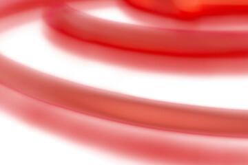 Wall Mural - Red glowing blur light leak effect on transparent background. Abstract soft gradient with luminous streaks and smooth glow for overlays and highlights