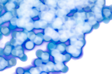 Wall Mural - Blue glowing blur lights on transparent background. Abstract soft bokeh effect with smooth gradient, luminous circles and dreamy overlay texture.