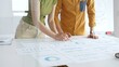 © rogerphoto - Business team members are reviewing financial data, analyzing charts and graphs, during a productive meeting in a modern office space