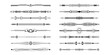 © Дмитрий - Set Black Simple Line Collection Doodle Border Elements Vector Design Style Sketch Isolated Illustration For Banner