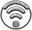 © Artur - Vintage style hand drawn wifi signal icon sketch illustration