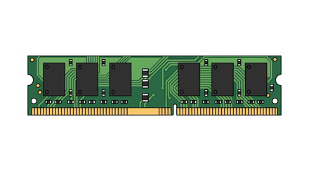 Green RAM Memory Module with Integrated Circuitry.