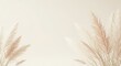 © kingof - Soft, airy pampas grass plumes gently sway in warm, neutral tones creating a serene and elegant backdrop for modern design, branding, and lifestyle visuals