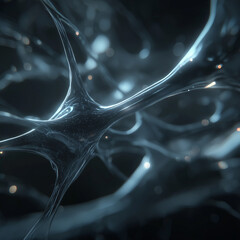 Wall Mural - Abstract blue background with artistic light, flow, and liquid wave lines, a 3D concept design illustration