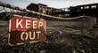 © Suska - Abandoned Industrial Site With Keep Out Sign Against Moody Atmosphere