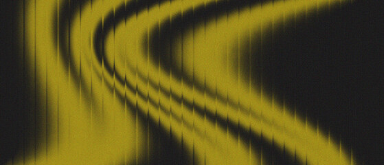 Wall Mural - Golden yellow abstract wave flowing on a dark background with soft motion blur. Elegant futuristic light design with smooth dynamic curves. Ideal for modern backgrounds and digital art.