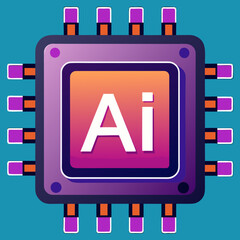 An AI Processor Chip with Gradient Background Design