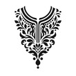 © Mafas - Ornamental Floral Design A classic black and white floral design element featuring elegant, curved leaves and intricate detailing. Perfect for use in decorative borders, logos