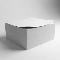 Wall Mural - A simple box with lid on white background