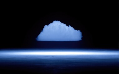 Wall Mural - Large blue cloud is floating in the sky