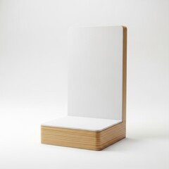 Wall Mural - Minimalist display stand on white background