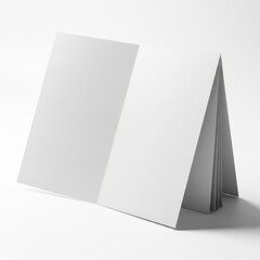 Wall Mural - Blank card display on white background
