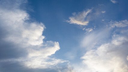 Wall Mural - Blue sky with white clouds be used as a background.