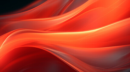 Wall Mural - Abstract 3d gold curved red ribbon on red background with lighting effect and sparkle with copy space for text. Luxury design style.