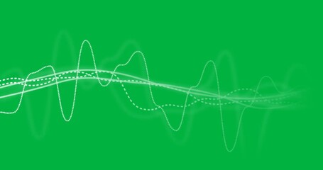 Wall Mural - Animation of network of connections waving over transparent background