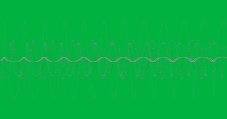 Wall Mural - Animation of network of connections waving over transparent background