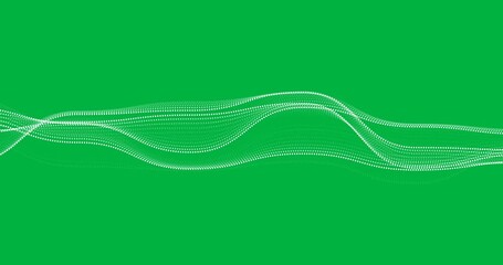 Wall Mural - Animation of network of connections waving over transparent background